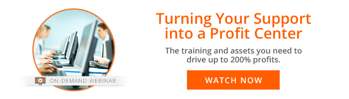 Turning Your Support into a profit center - Webinar